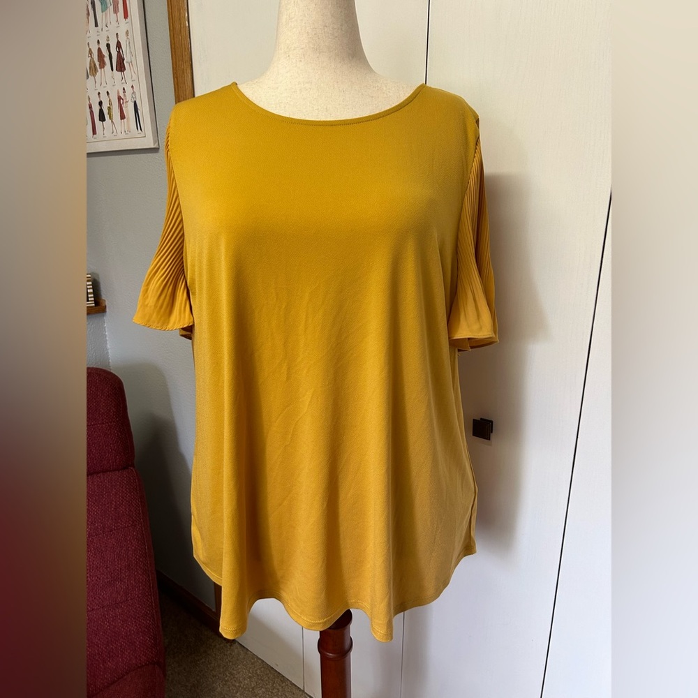 Flowly Top from Adrianna Papell in goldenrod
